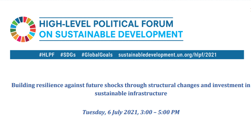 HLPF on Sustainable Development event poster