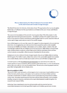 Plenary Statement by the World Federation for Animals (WFA) on the 2026 Ocean and Climate Change Dialogue